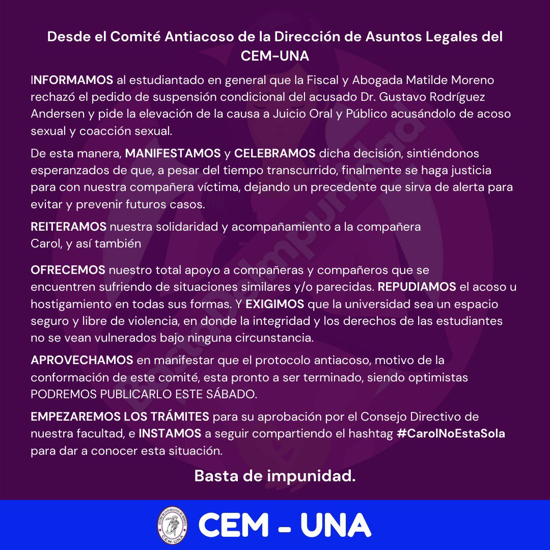 Basta de Impunidad #CarolNoEstaSola