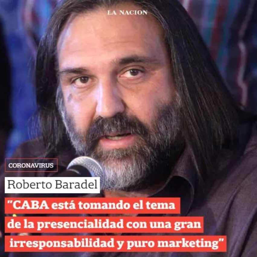 madorni's tweet photo. Para el sindicalismo docente, que los chicos vuelvan a clases para educarse e intentar forjar un futuro mejor, es simplemente una cuestión de marketing. https://t.co/lgIsg5lN7A
