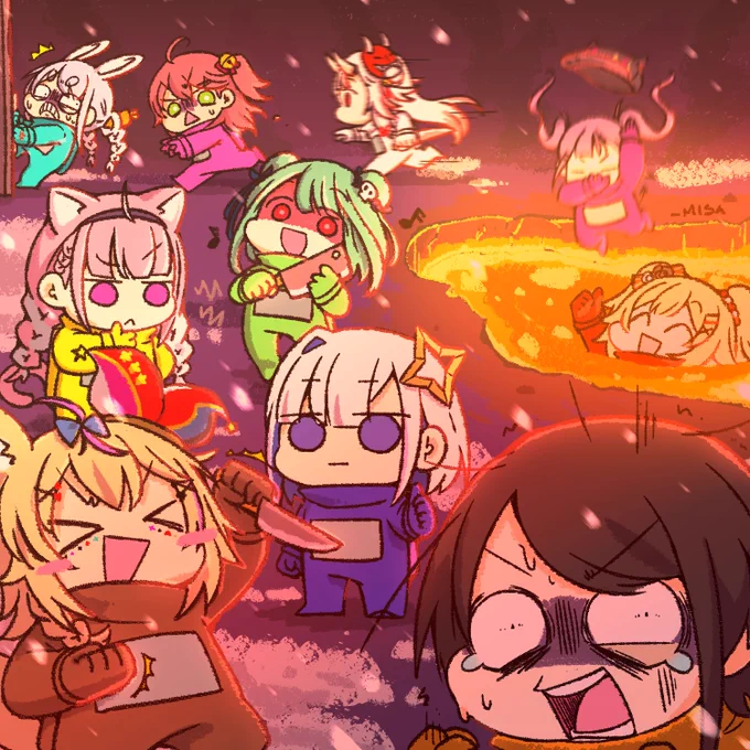 ぽんっ!
#ポンホロAmongUs
#かなたーと
#あくあーと
#プロテインザスバル
#miko_Art
#ぺこらーと
#TOWART
#百鬼絵巻
#絵まる
#絵クロマンサー
#はあとart 