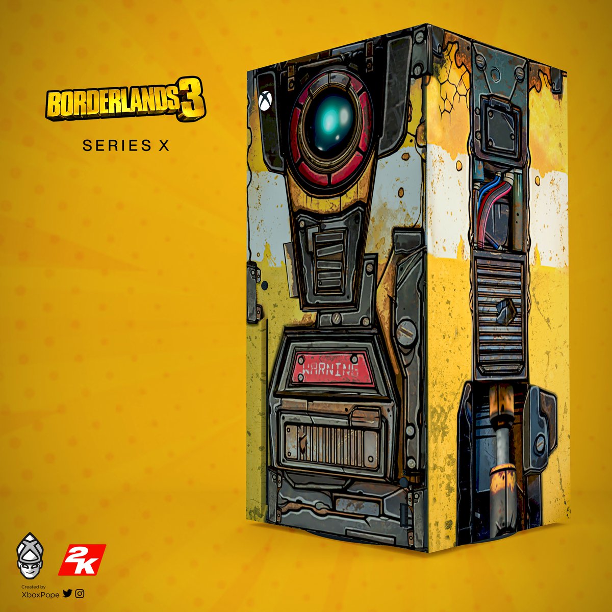 2K_UK's tweet photo. @XboxPope Look how handsome he is! 😍 

Start stretching your creative muscles. You’re going to need them come 9th November 🎨👀

#Borderlands3 https://t.co/7Oq7tZ2q2n