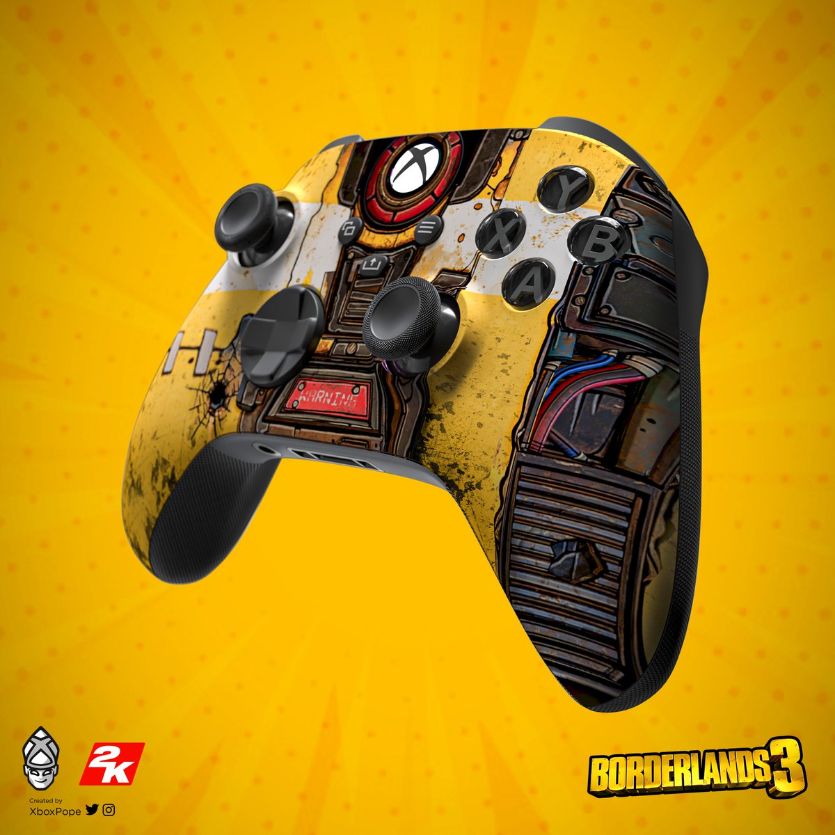2K_UK's tweet photo. @XboxPope Look how handsome he is! 😍 

Start stretching your creative muscles. You’re going to need them come 9th November 🎨👀

#Borderlands3 https://t.co/7Oq7tZ2q2n