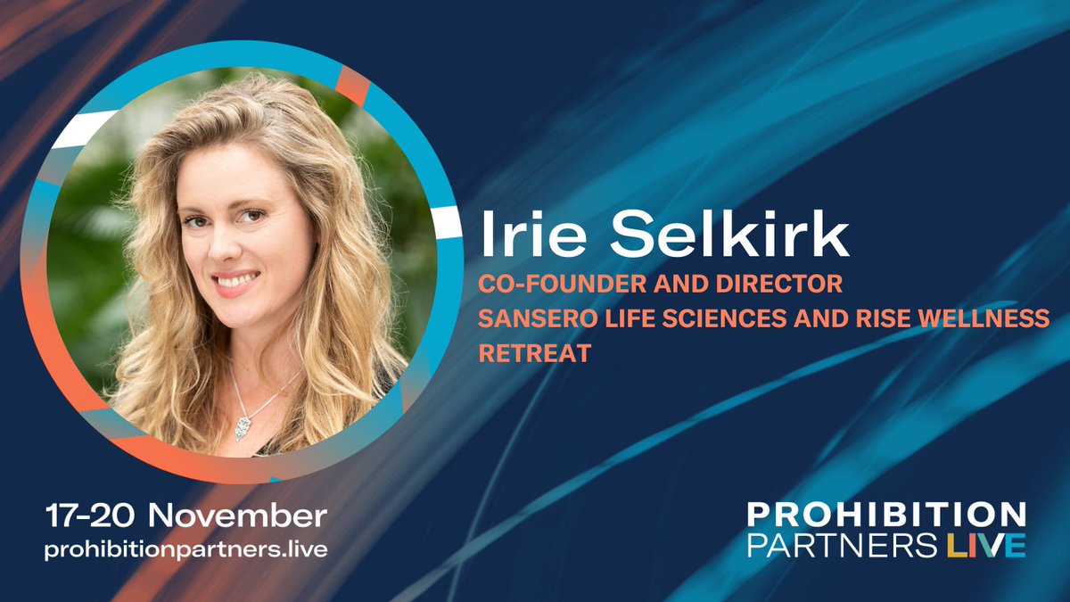 Sansero_Life's tweet photo. Join our very own co-founder, Irie Selkirk, on November 17-20 for Prohibition Partners Live @PPLIVE_ Get your tickets at: https://t.co/OiyYOZM7RZ #PPLIVE https://t.co/RTdKd8xX1S