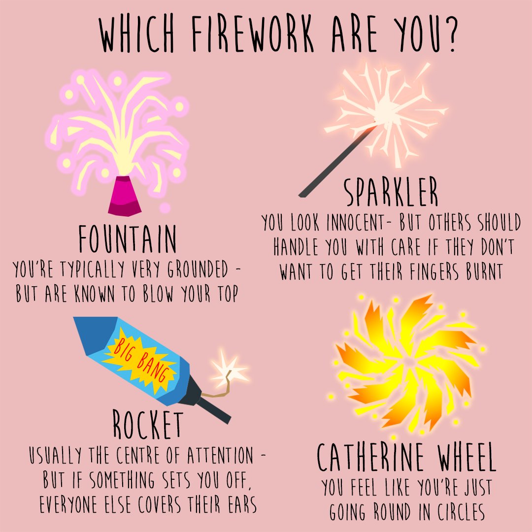 GraceSayAloe's tweet photo. Ever considered which firework you were? ๐ ๐
#SayAloe #GuyfowkesNight #FireworkFrenzy https://t.co/TDutjK20fK