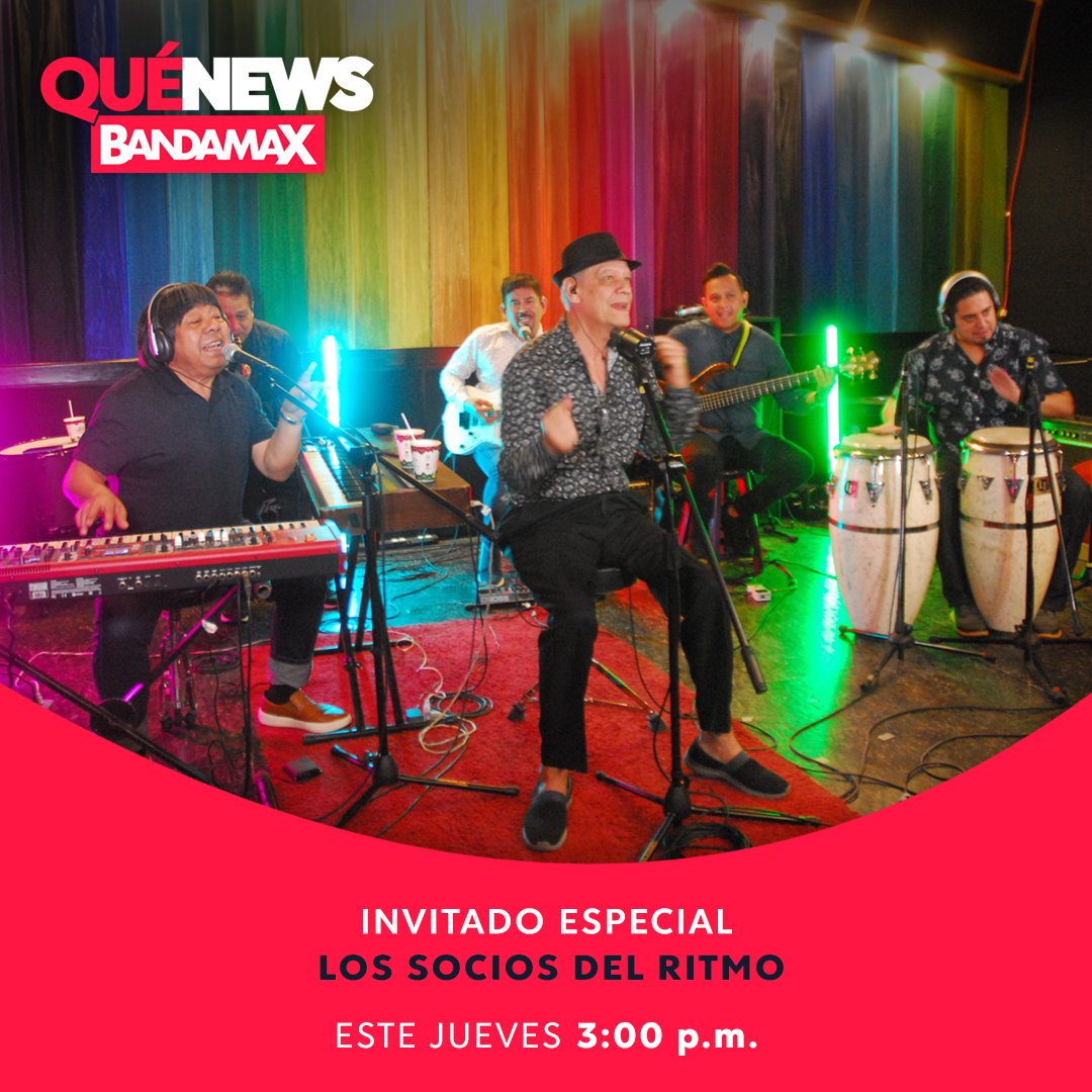 TvBandamax's tweet photo. Este jueves en #QuéNewsBandamax acompaña a
@SOCIOSDELRITMO1, además tenemos el #VideoEstreno de #NecesitoDeTi, de Banda Selectiva de Ángel Romero. Conéctate a las 3:00 p.m. y participa con tus preguntas https://t.co/qedMiXYrlM
ID de reunión: 819 9838 1008
Código de acceso: 707473 https://t.co/WbpEVA8Mbb