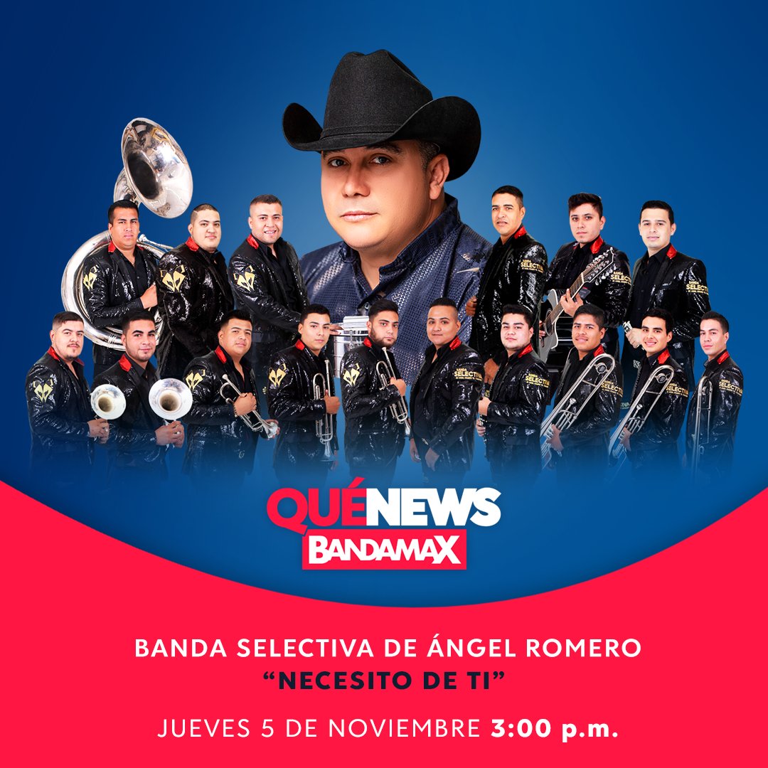 TvBandamax's tweet photo. Este jueves en #QuéNewsBandamax acompaña a
@SOCIOSDELRITMO1, además tenemos el #VideoEstreno de #NecesitoDeTi, de Banda Selectiva de Ángel Romero. Conéctate a las 3:00 p.m. y participa con tus preguntas https://t.co/qedMiXYrlM
ID de reunión: 819 9838 1008
Código de acceso: 707473 https://t.co/WbpEVA8Mbb
