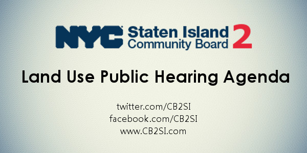 cb2si's tweet photo. Land Use Public Hearing November 10 at 7:00 P.M. 
https://t.co/0H9iqLmz5w https://t.co/P2alKVtxff