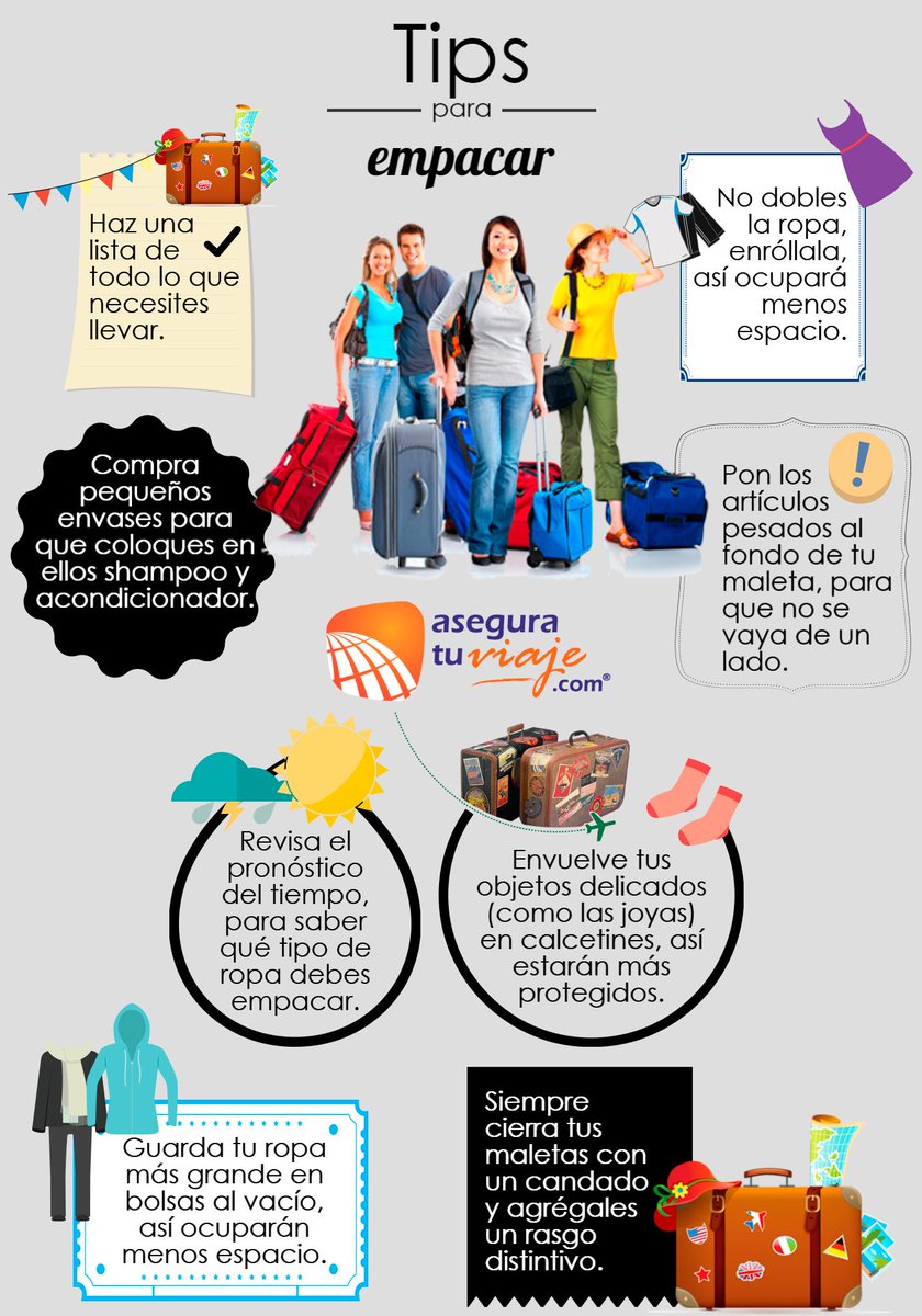 HolidayCCleon's tweet photo. TIPS PARA EMPACAR    
Te proporcionamos una lista para que no  te falte nada al salir de viaje. Te esperamos en Holiday Inn Centro de Convenciones Blvd. Adolfo López Mateos #2501 Col. Bugambilias (Frente a la Kia) 
 #HOTELESBJX #HOLIDAYINNCC #GRANDESHOTELES https://t.co/CJ45G0OsbF