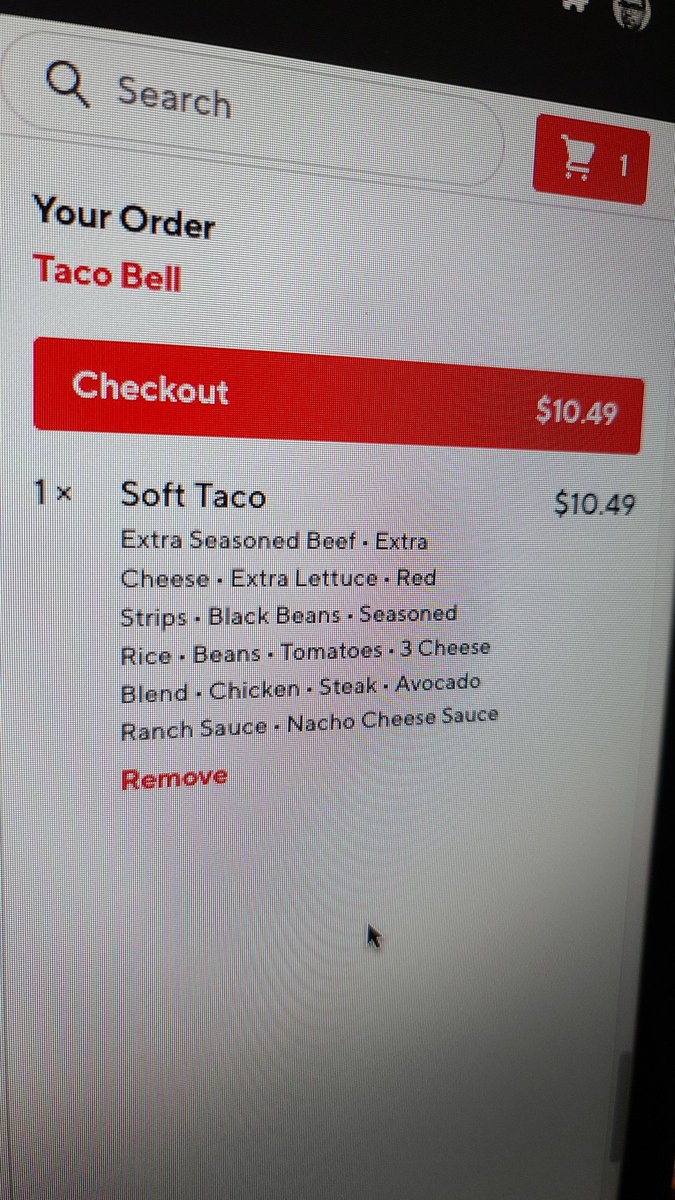 I configured an $11 Taco Bell soft taco on Doordash and I really want to order it but there's just no way they manage to actually make it