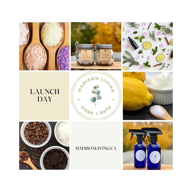 MadisonLivingCA's tweet photo. It's launch day! We promote wellness and better living through our handcrafted home and bath products made with 100% natural ingredients for the whole family.  #wellness #selfcare #selflove #essentialoils #shoplocal https://t.co/5eK1IZDy49