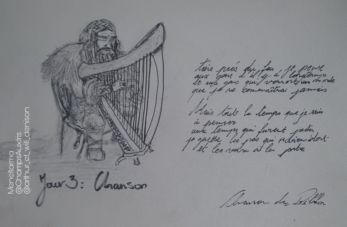 ChampsAuxIris's tweet photo. Jour 3 : Chanson
#NoTimeNovember
Je n'aurai pas dû mettre un coup de stylo mais ça détonnait si je n'avais fait que la harpe. Regret. https://t.co/sGRzUGwsu0