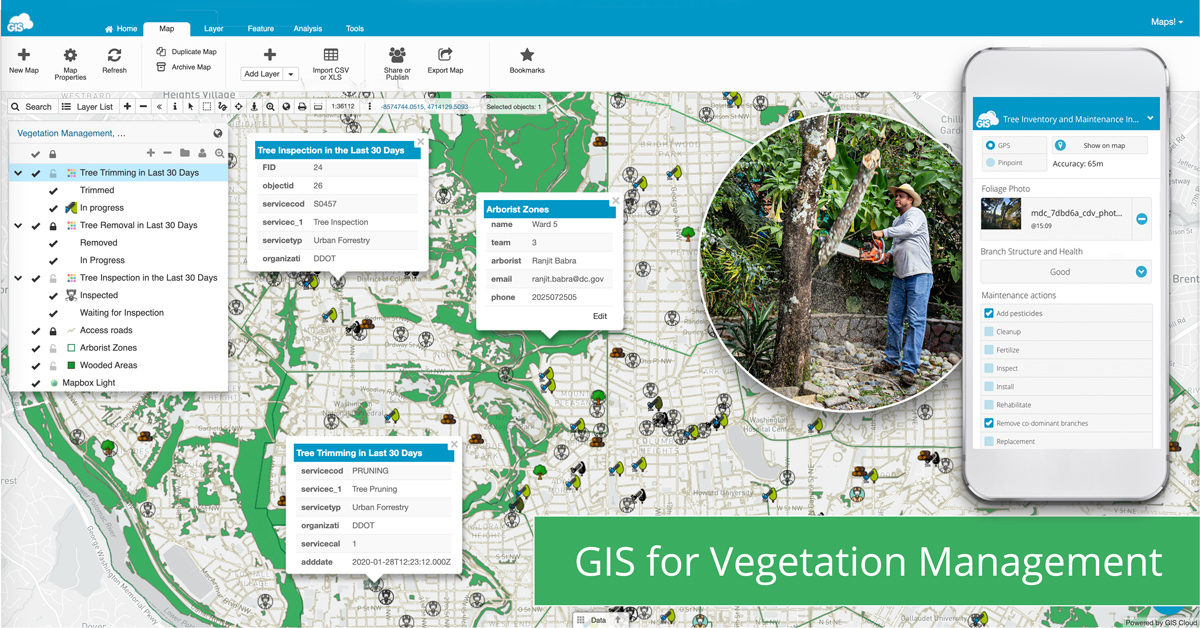 GISCloud's tweet photo. #Vegetationmanagment is important in #forestry, #urbantreemanagment, #treeinspection, #electricutilities... to help avoid potential utility threats and other hazards like fires or invasive species. #OnlineGIS helps you optimize operations and reduce costs!
https://t.co/sZrkIMlzAL https://t.co/FFsTtek1Nb