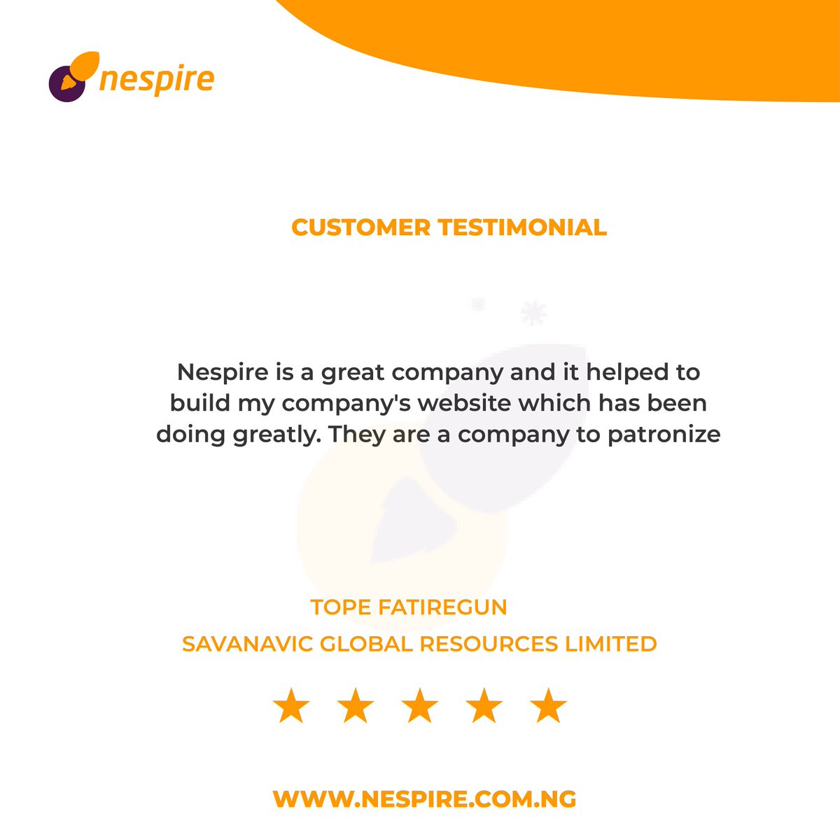 nespireng's tweet photo. Are you still contemplating on the website design agency to use?
.
Visit https://t.co/V6UwQyjljf for more information about our services
.
#nespire #5star #webdevelopmentagencyinlagos #cheapwebsitedesign #cheapwebsite #affordablewebsite #digitalagencyinlagos #businesstips https://t.co/byWIX59Rv6