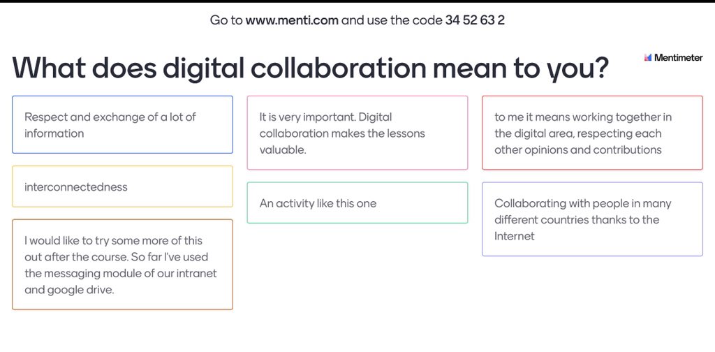 PurviParekh14's tweet photo. I enjoyed being a presenter and sharing the platform with other amazing educators #digitalcollaboration
#digitalcompetencies @EDUregio1 @eugenia_eun
I integrated @Mentimeter for showcasing collaboration.
#netiquettes
#Edtech
#learningisalwaysfun https://t.co/vLR8b2AB6B