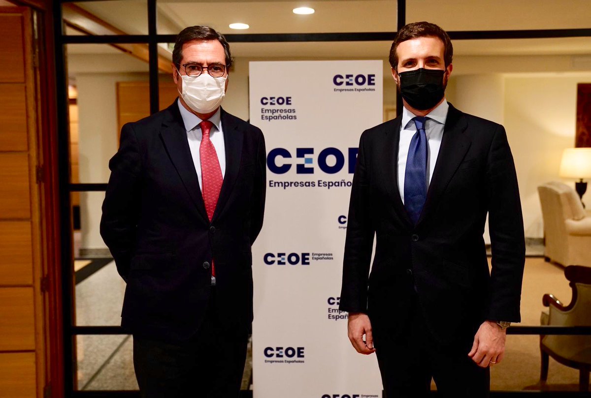pablocasado_'s tweet photo. Coincido con el presidente de @CEOE_ES, el gobernador del Banco de España y la presidenta de AIReF que el marco de los Presupuestos es irreal y las propuestas de impuestos y gastos son nocivas para la recuperación.
Ofrecemos nuestro plan de choque económico para salvar el empleo: https://t.co/UpNnsbwnBy