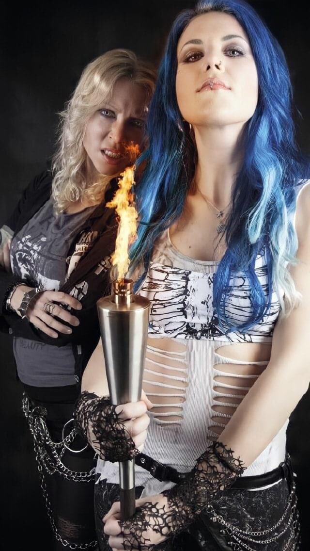 Happy birthday Angela Gossow My 2 fav gurls 