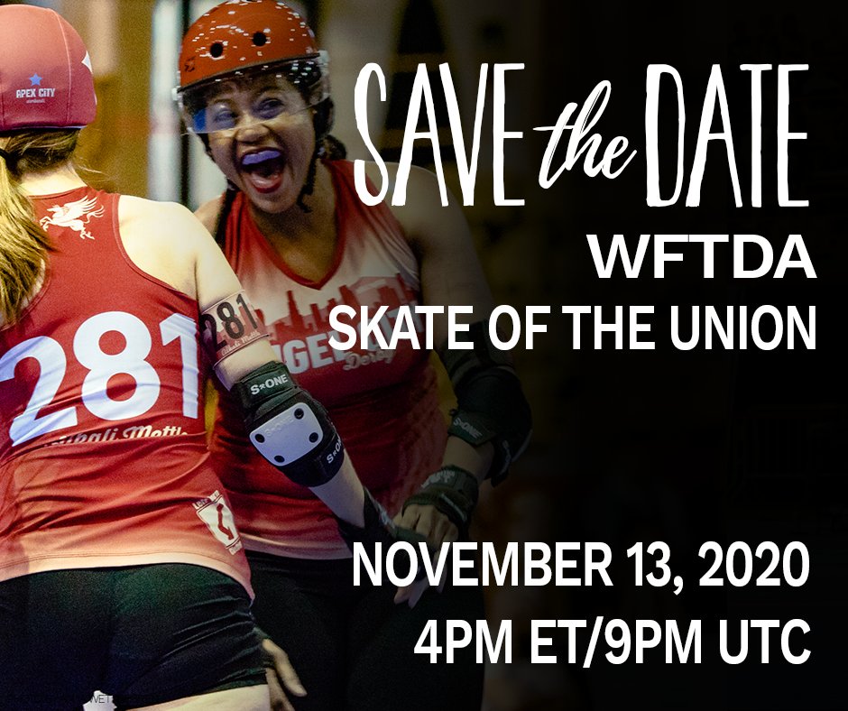 The WFTDA invites you to join us on Friday, November 13th at 4 pm Eastern on our WFTDA Facebook page. We'll talk about our plans for rebuilding our sport and creating a community-focused approach for 2021 and beyond.
