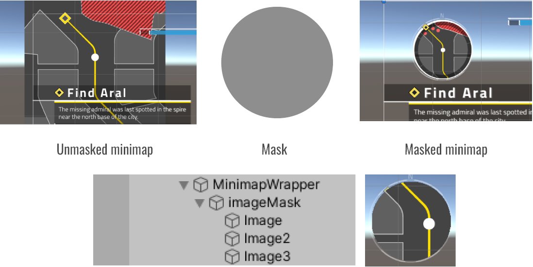 XpuctoK's tweet photo. Unity 3D UI tip - How do you create a minimap? Simply put all minimap elements as children of an Image mask wrapper. Change the way you build UI with the #NextGenGaming UI guide https://t.co/jljvmGFHDM #gameui #unity3dui #unity3d #ui #minimap #mask #gamedev https://t.co/r72UFlGLCs
