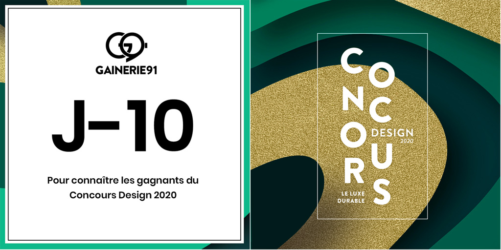 J-10 avant la révélation des gagnants de notre concours design 2020 sur le thème “Bousculer les codes du luxe en trouvant des solutions design innovantes alliant savoir-faire traditionnel avec des usages éco-responsables!”