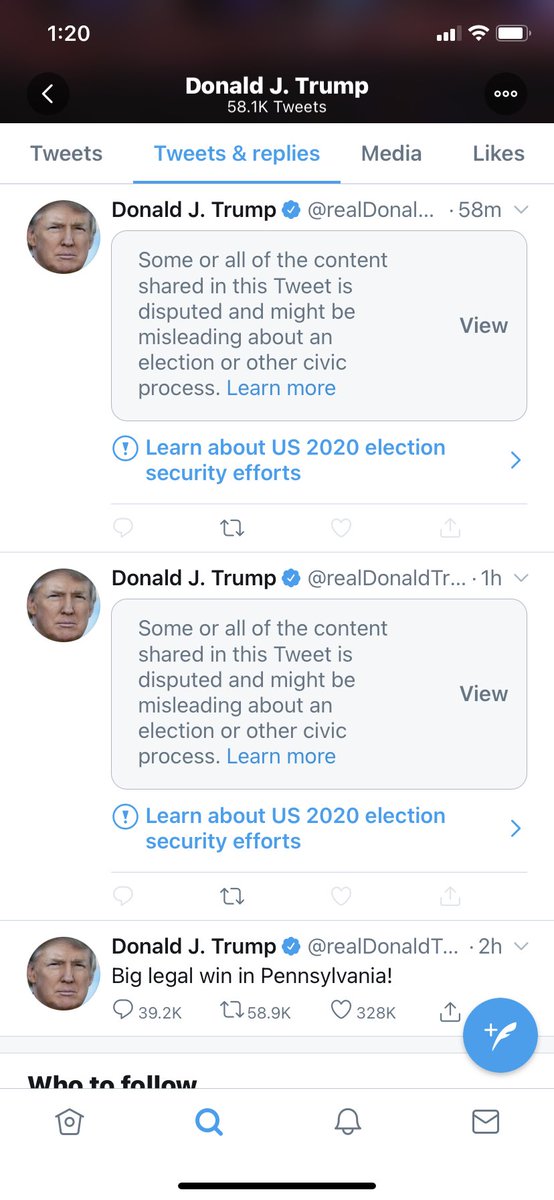 If <a href="/realDonaldTrump/">Donald J. Trump</a> is going to just spread lies and misinformation, perhaps his Twitter account should be taken down.