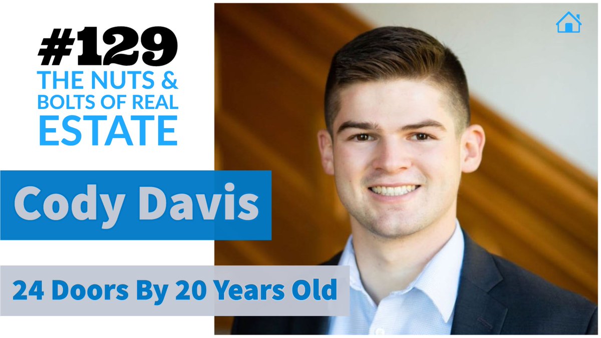 SeattleInvest's tweet photo. What were you doing when you were 20 years old?  Cody Davis already owns 24 doors and has BIG plans to keep building his portfolio.  Listen in to learn exactly how he did it.

24 Doors By 20 Years Old with Cody Davis - Ep. 129 - Seattle Investors Club https://t.co/y89CBJ6qcb https://t.co/tik0gcRqTL