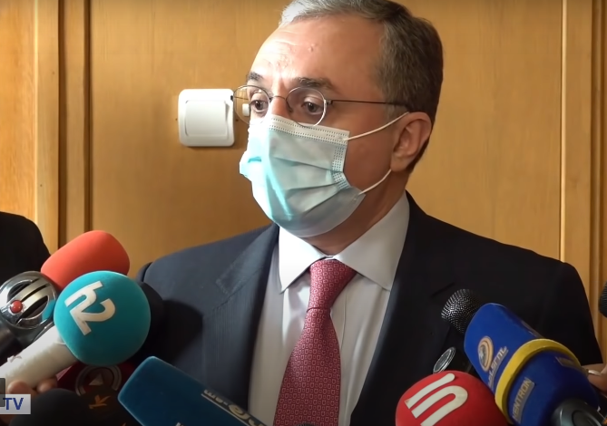 MFAofArmenia's tweet photo. FM of #Armenia @ZMnatsakanyan: “One of the most important issues is introduction of #verification mechanisms, that will enable us to maintain #ceasefire more effectively. We are working in this regard &amp; involvement, determination &amp; work of @OSCE Co-Chairs remain very important.” https://t.co/tP4cTV4R8e