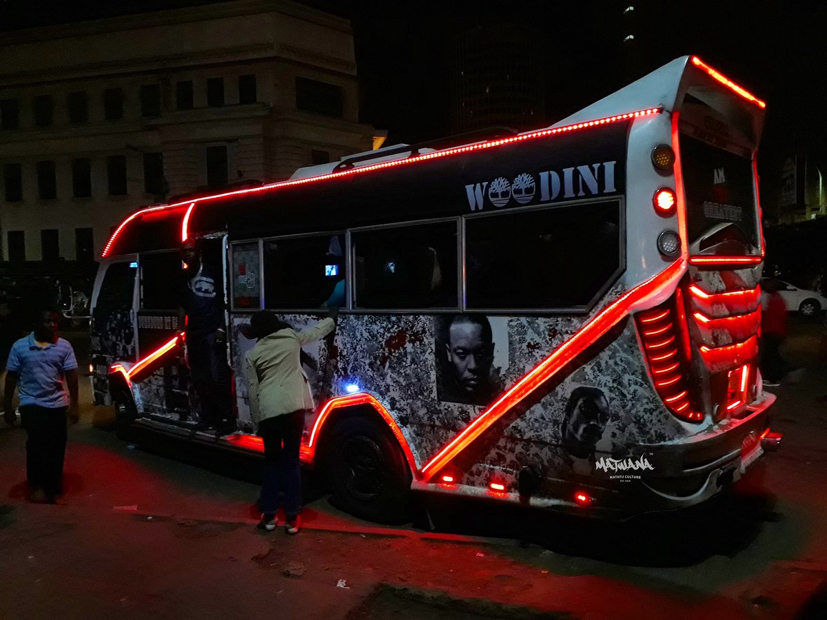MatwanaCulture's tweet photo. #ThrowbackThursday #Tbt Woodini - Buruburu Route 58 #DodiAutoTech #GreatCustoms #Soundworx this unique Matatu bodies just make nightmodes better than the regular. https://t.co/ScC4ThpxDl