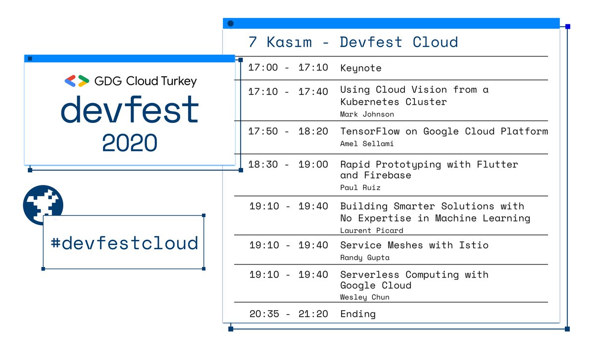 GDGCloudIst's tweet photo. İki gün sürecek olan #DevfestCloud 'un yayın akışına buradan ulaşabilirsiniz! 10 farklı konuşmacı ve baştan sona dolu dolu bir Cloud serüvenine hazır olun! 🤩🚀 

#devfestcloud #devfest #cloud #googlecloud #gdg https://t.co/oUpeoPHb4n