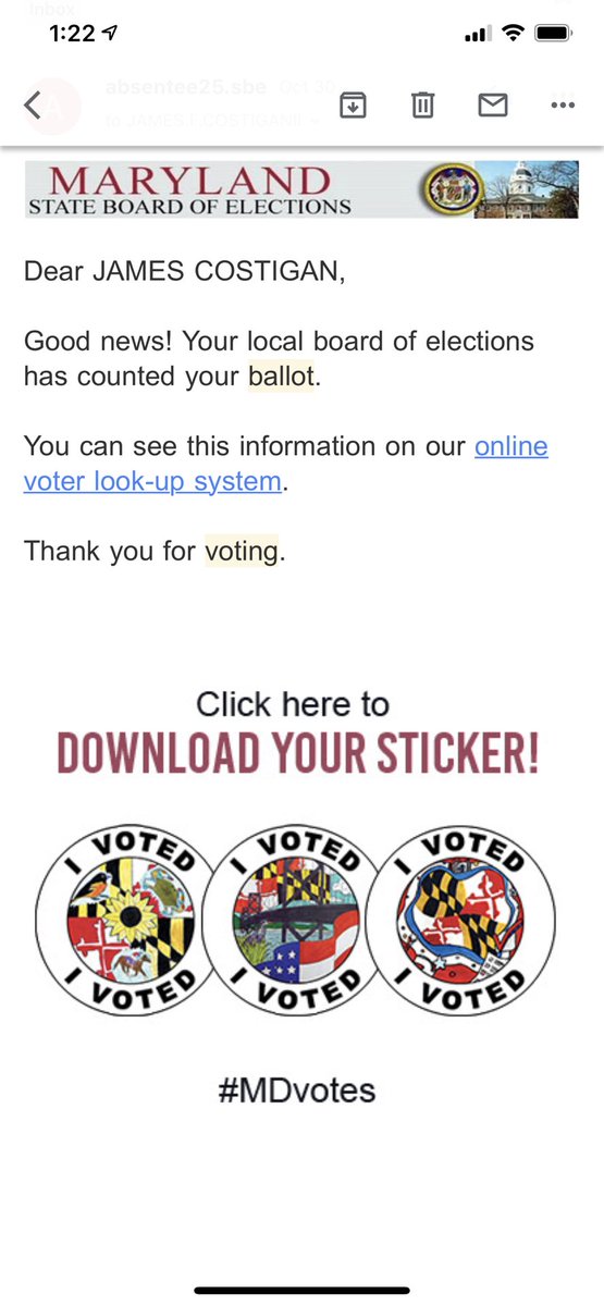 shipabn's tweet photo. Thanks for adhesive paper ⁦@md_sbe⁩ all joking aside, keep up the #goodfight #votecounters #votecounted #CountEveryVote https://t.co/0V3Qv8WuKd