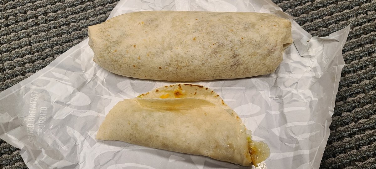 Regular soft taco for scale