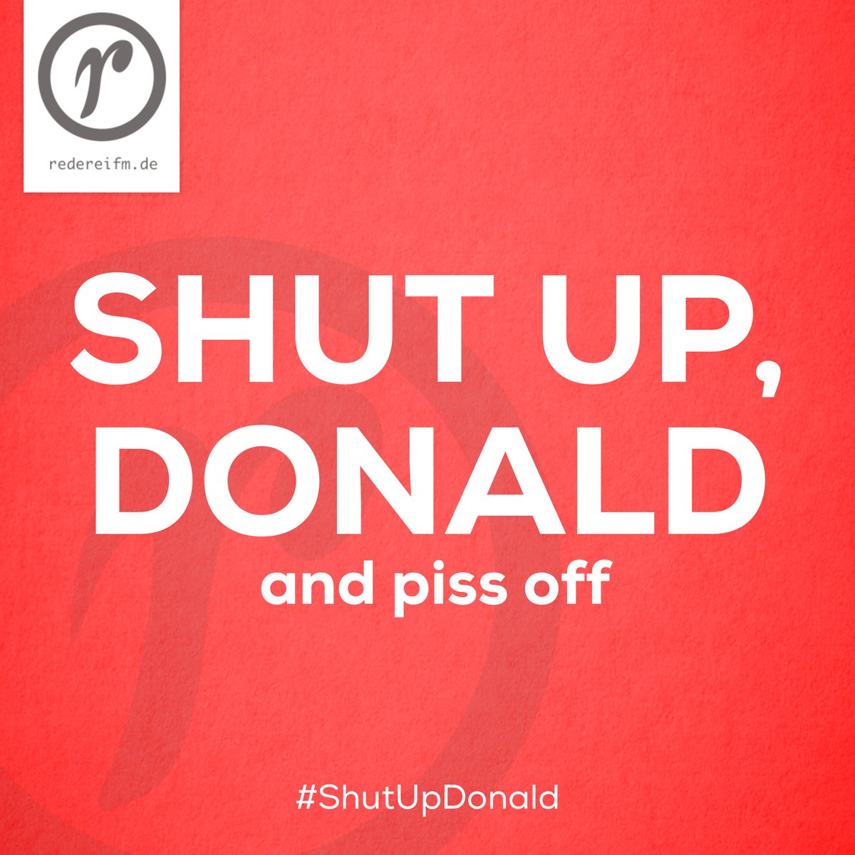 RedereiFM's tweet photo. Die Ansage des Tages

👉 @realDonaldTrump 👈

#ShutUpDonald #ElectionNight #USElection2020 #USWahlen2020 #TronaldDump #USElections #Biden #BidenHarris #USWahl #FCKTrump https://t.co/4mqXFcsOis