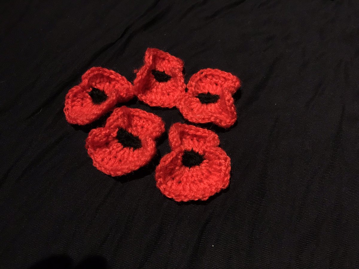 HeadleyCat's tweet photo. Emily has been busy crocheting poppies this year. Very proud of her efforts #PostaPoppy @Leicester_News @Fullhurst @51monheaders @hayley_sizer https://t.co/jPuM4k7kf7