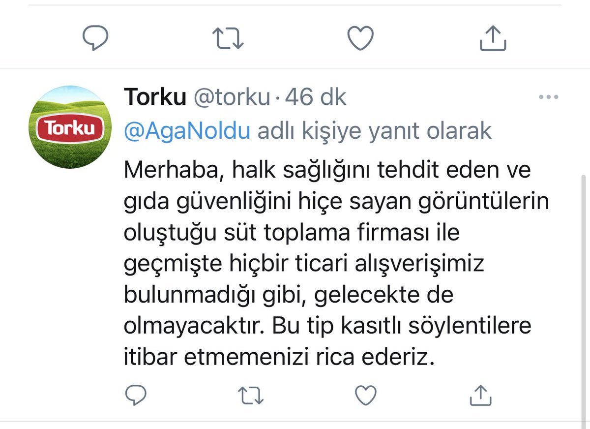 Adamlar twit atmış bana biraz baktım hakketten Torku ‘ya ketenpere yapılmaya çalışılıyor... Markamıza sahip çıkalım yarın iflas ettirilip Arap markası olmasın....!!!
