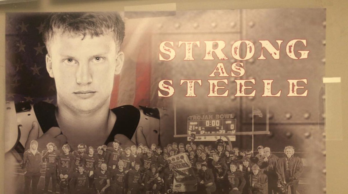 MaroonCrew's tweet photo. Flannel out at the game Friday night, joining with other schools in support of Atlantic senior #32 Steele McClaren who was in a terrible accident &amp; suffered a severe brain injury.  We will have a free-will donation @ lunch &amp; @ the game for his family. #32strong #StrongAsSteele https://t.co/zmv7gacrTV