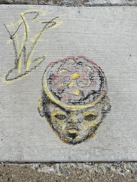 NEWSalineALTHS's tweet photo. The communications class gets creative! Beautiful weather and some chalk lead to masterful art with positive messages. #SASCompass #positivecommunicator @MrsPoppink https://t.co/bwOQzTDm0d