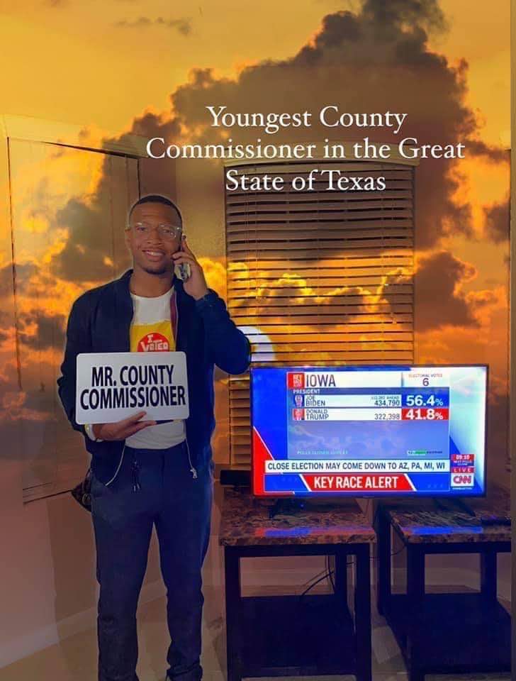 7/ Flipping a Waller County Commission SeatKendric Jones ( @KendricD_Jones) is the youngest Commissioner in Texas!A champion of voting rights &  @PVAMU students, he's joined by new PV Mayor  @BRowlandSpeaks & Councilmen  @PoeticalWallace &  @justonate.The future is bright!