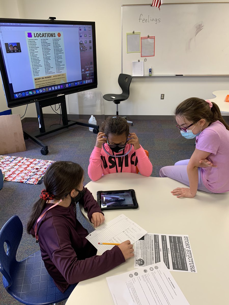 KimMossGT's tweet photo. These 5th grade GT kiddos at @LMiller_Elem are learning story elements & creativity and applying them to their improv challenges in #thechallengelab today. I can’t wait to see the amazing skits they perform this year! https://t.co/kHMEvFG60O