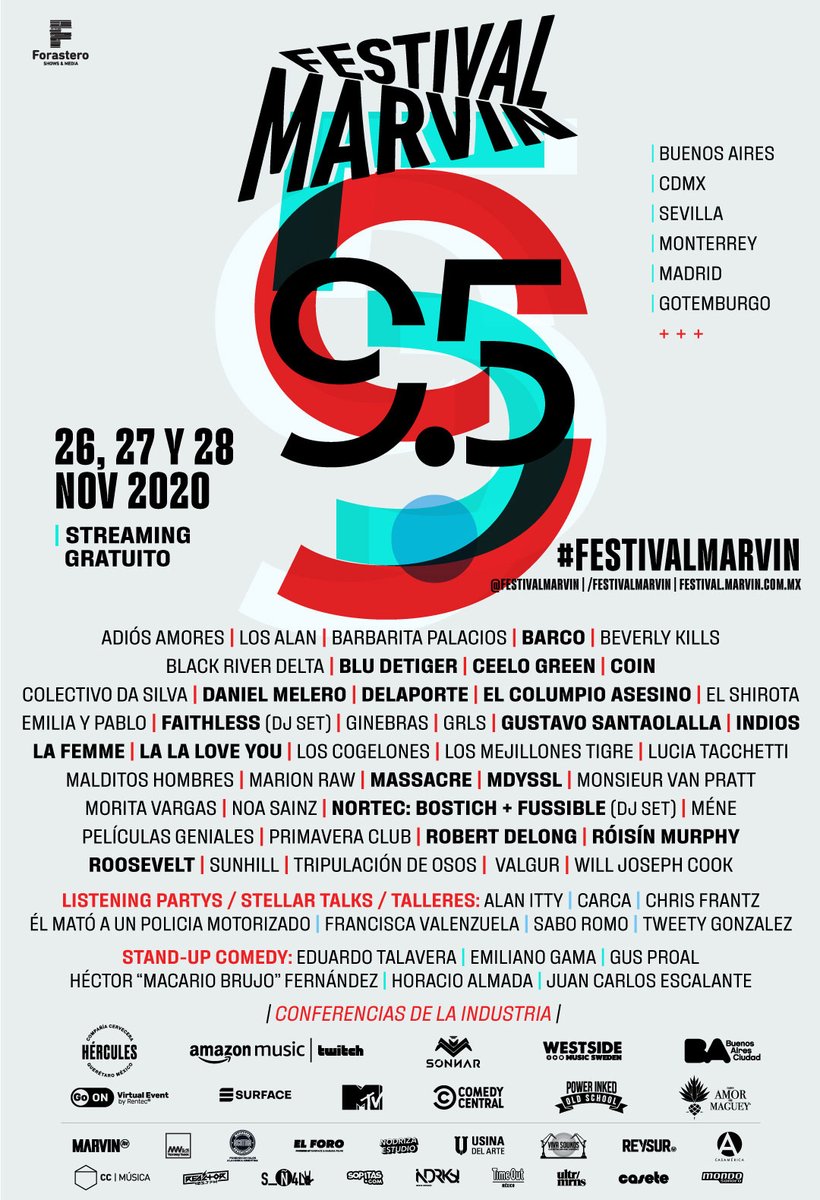 RockInsideMaga1's tweet photo. Pedazo de cartel el del @FestivalMarvin 9.5....
STREAMING Gratuito.
26, 27 y 28 de Noviembre. https://t.co/TVY147kyTV