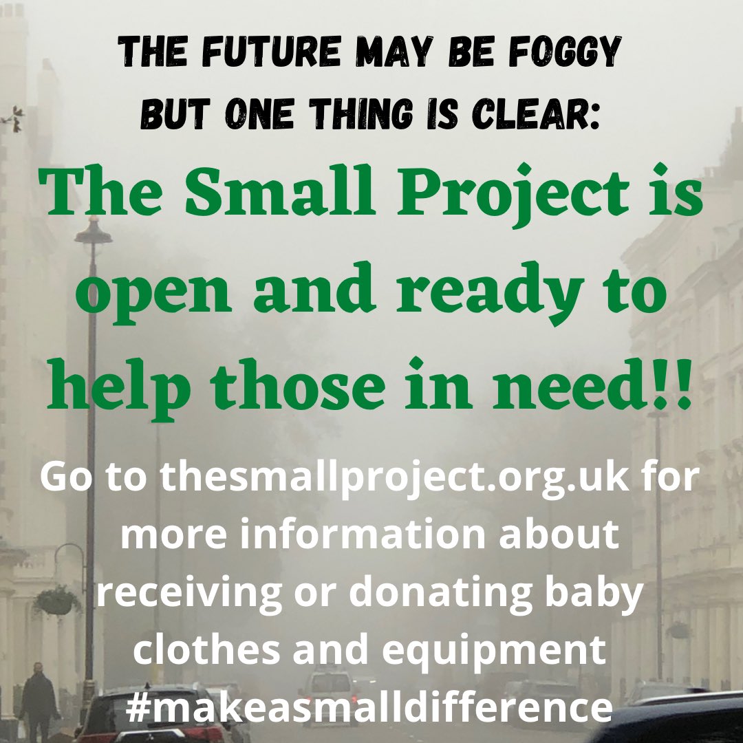 SmallProjectUK's tweet photo. The Small Project is staying open during lockdown! If you or anyone you know needs extra assistance getting baby clothes, nappies, or other baby equipment, we’re here to help. Visit https://t.co/1OAB30W6lz for more information. #makeasmalldifference https://t.co/e8VNK9Tm7L