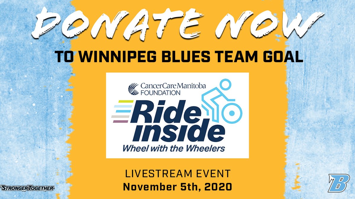 BluesWpg's tweet photo. Blues fans!!! Together we have RAISED over $20,000 for Cancer Care Manitoba in this year's #RideInside! If you are able, please consider donating and helping us CRUSH our team goal!
DONATE TODAY β‘οΈ https://t.co/RmozF3RXjS https://t.co/iUSkUdYA29
