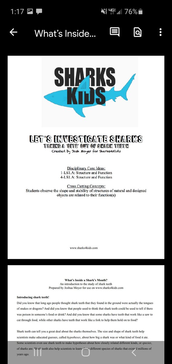 Sharks4Kids's tweet image. Curriculum Highlight: our jawsome shark tooth lesson! All of our lessons on our website meet all standards and common core, and are free to download. 

buff.ly/2I8Y4Vy