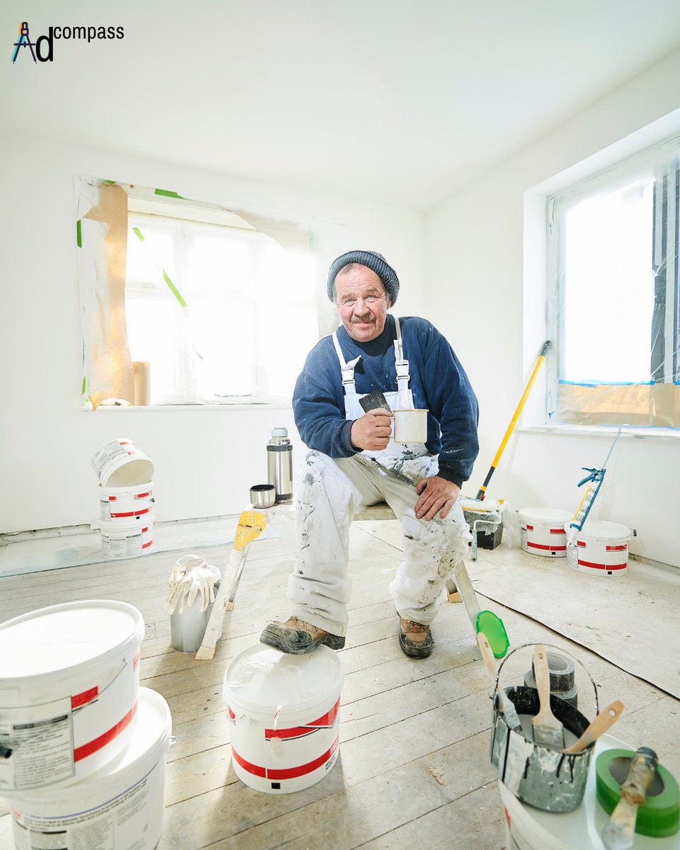 ad_compass's tweet photo. We love working with Painting contractors since digital advertising is key to their success. We first focus on delivering their service value  on their website then target their Geo &amp; Audience to get them fully booked all year long #paintingcontractors #internetadvertising #SEO https://t.co/8gLvpQmTml