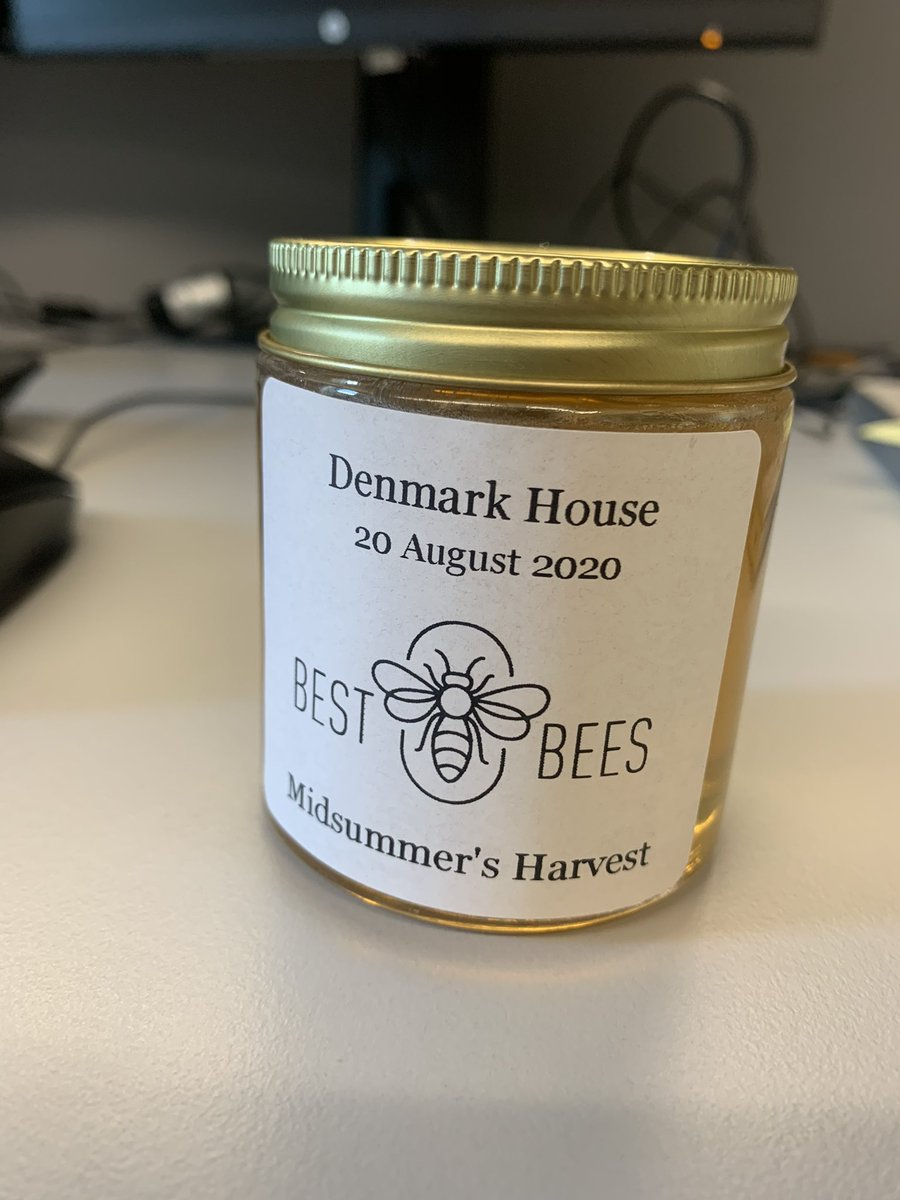 DenmarkinNY's tweet photo. What’s sticky, tasty, and made by 60,000 buzzy bees? 🐝

If you guessed #DenmarkHouse honey then you’d be right!🍯

Today, we harvested 12 jars of honey from our sustainable beehive right here in Midtown Manhattan. 

Read more about our honey project

➡️ https://t.co/oJS5wzLerg https://t.co/Lm8xTmdZFG