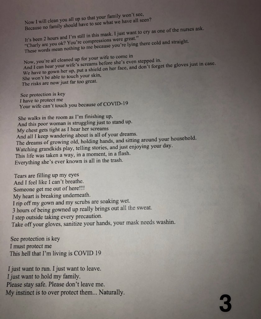 CharlyRowe4's tweet photo. I wrote this in July. I would be lying if I said COVID-19 wasn’t “emotional” to me but it was never about me... It was always about protecting you. It’s hard to move pass but I will try. #COVID19 #ProtectionIsKey #DontJudgeTheGrammar https://t.co/OWkyVdsl4S