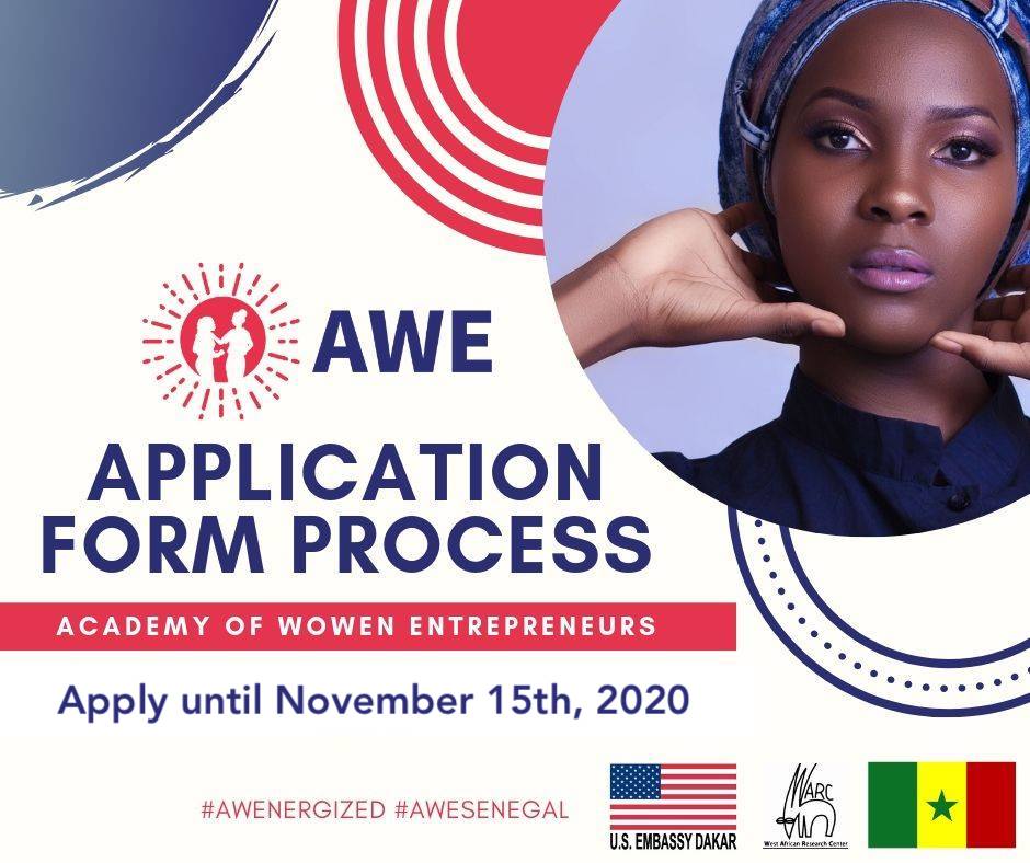AweSenegal's tweet photo. Participants need not be in business already or have a developed business plans. The program will select 25 young women in #Dakar, #Thies &amp; #Mbour who are interested in entrepreneurship. This is the second edition. #AWEinSenegal #AWEnergized #AWE2020 
@usembassydakar https://t.co/QcQWA4HfCO