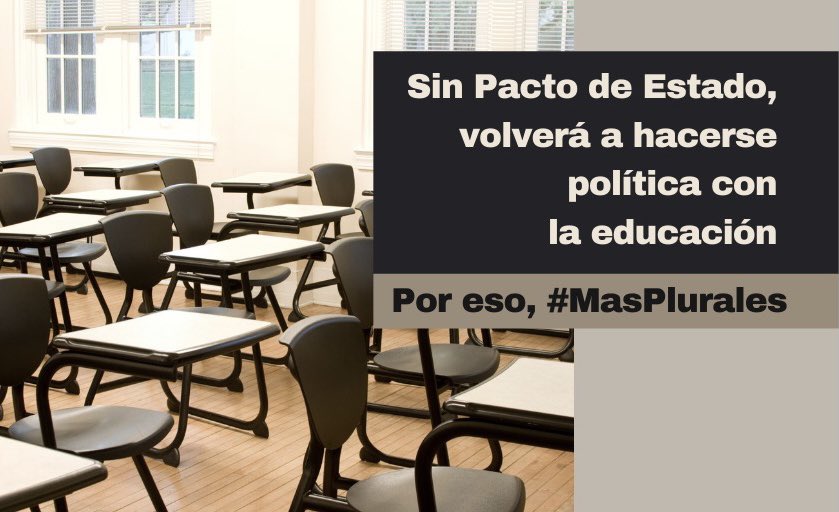 La #LOMLOE pone en serio riesgo la pluralidad del sistema educativo y por tanto la existencia de centros de redes complementarias como la #Concertada Más de 2.100.000 de alumnos tendrían que cambiar de colegio ¡NO lo permitas!  #StopLeyCelaá #MasPlurales🧡