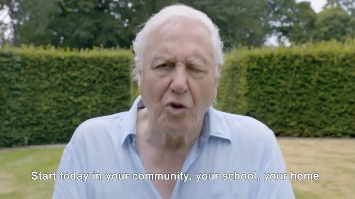 A final message from David Attenborough to the students of #climateActionP 👇

'Start today in your community, your school, your home.'

#akeActionEdu #ClimateActionDay