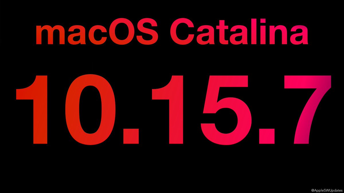 iSWUpdates's tweet photo. macOS Catalina 10.15.7 (19H15) has been released. #macOS #macOS10157 https://t.co/hbEkhdVfwK