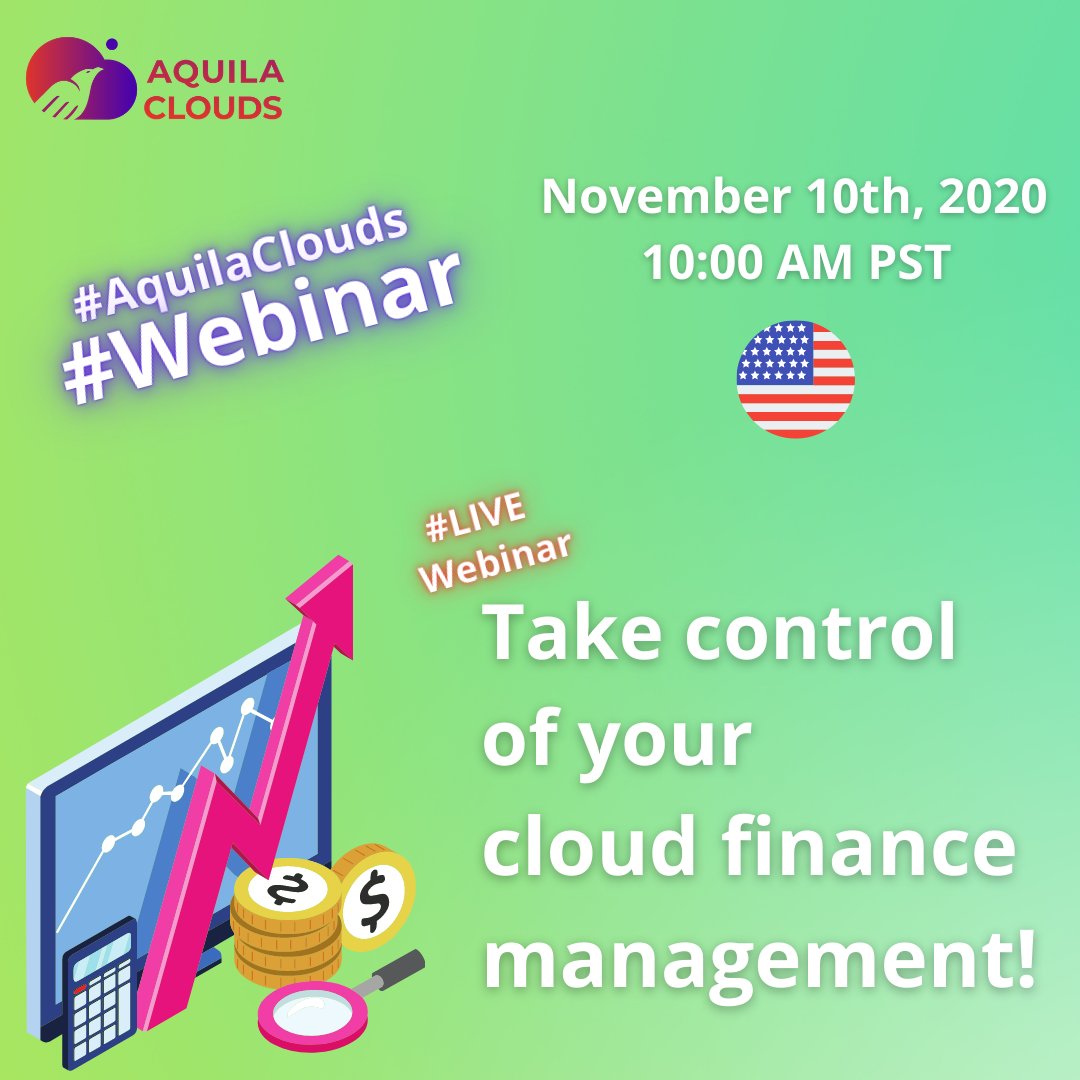 AquilaClouds's tweet photo. Join our webinar to learn how to take control of your cloud finance management! For more details and RSVP, please visit https://t.co/TtX4U0e4Lf. 
#aquilaclouds #cloudcomputing #cloudmanagement #aws #azure #gcp #cloudsolutions #cmp #insightedition #FinOps #webinar #eagleeye https://t.co/kuBCnSnHMI