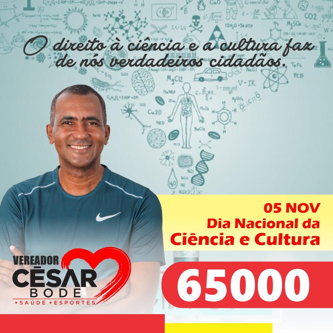 CesarBode1's tweet photo. Hoje é comemorado o Dia da Ciência e Cultura, que tem por objetivo estimular a expressão cultural e a produção de conhecimento científico em todo o país. https://t.co/E7dWDg1Zw5
