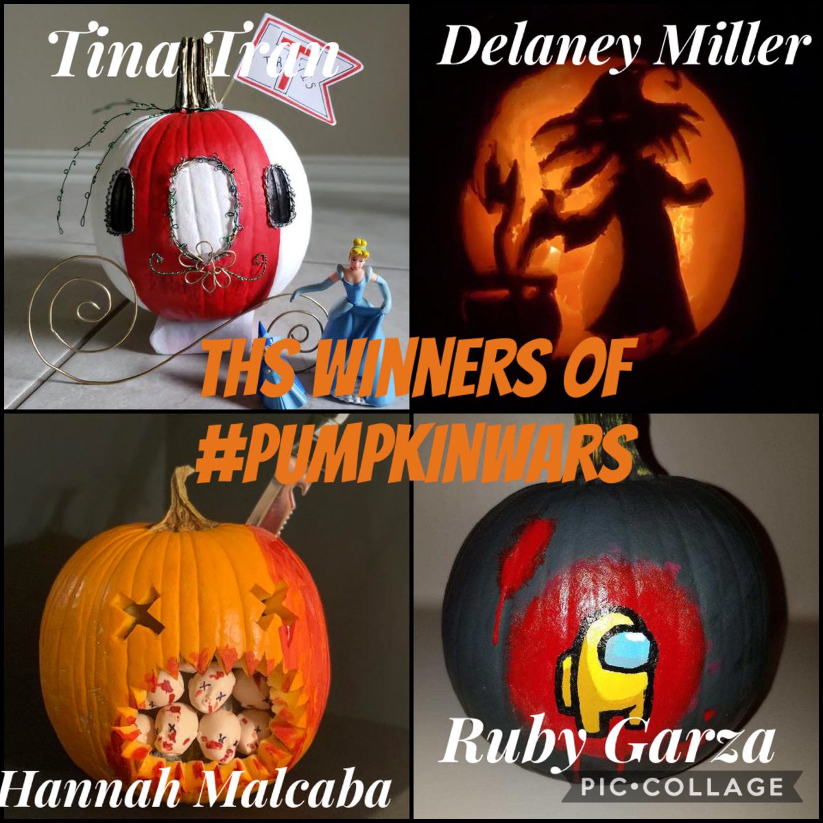 TravisHSLibrary's tweet photo. We had some amazing entries for #PumpkinWars2020! I’m so proud of our tigers!
#TeenLibraries #HighSchoolLibraries #Makerspaces #VirtualEvents @FBISD_Libraries @THS_Tigers https://t.co/JAZQU70xAM